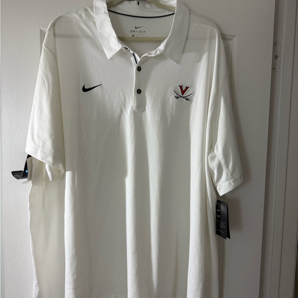 Nike White UVA Performance Polo Shirt Size 4XLarge